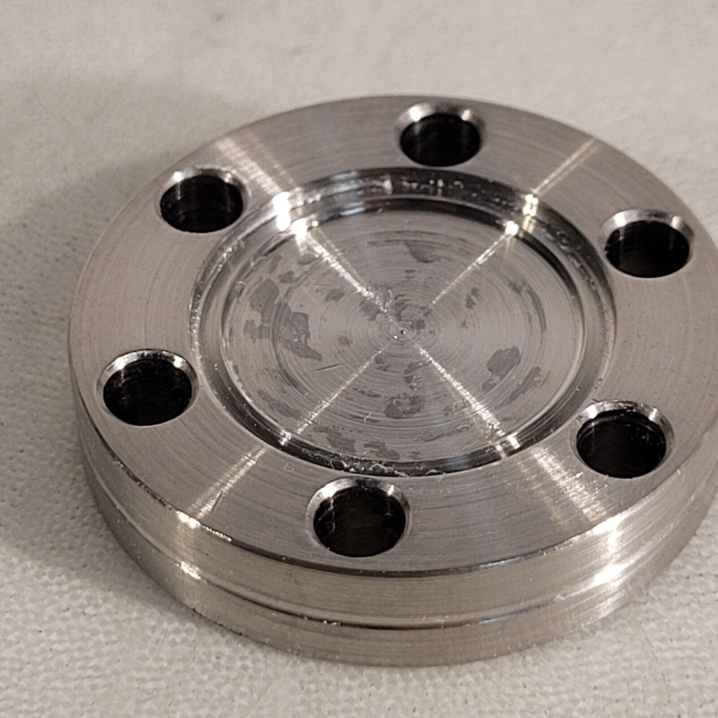 Huntington CF 1.33" DN16CF Conflat Blank Flange High Vacuum Knife Edge Good
