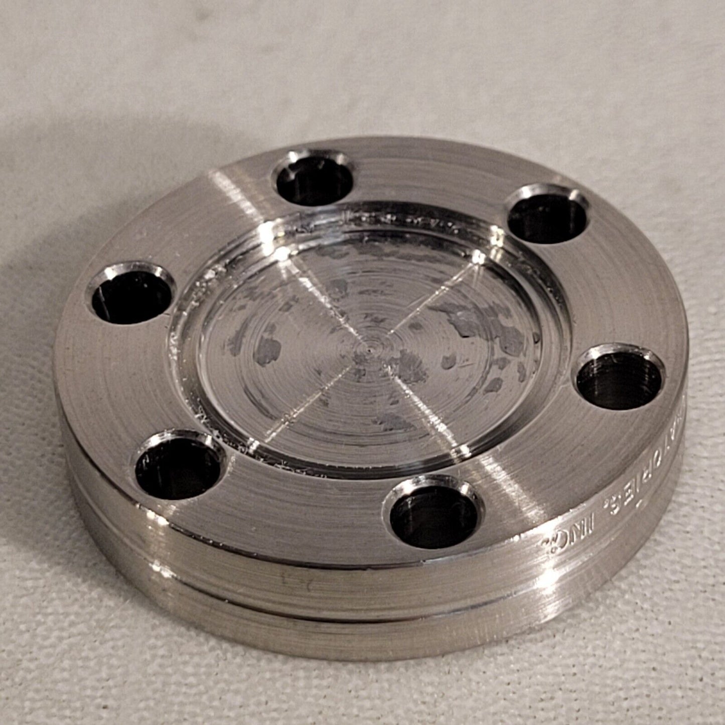 Huntington CF 1.33" DN16CF Conflat Blank Flange High Vacuum Knife Edge Good