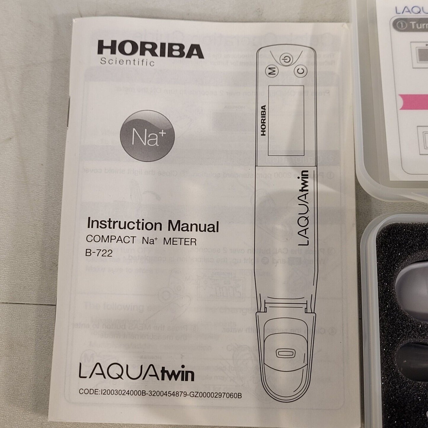 Horiba B-722 Compact Na+ Meter LaquaTwin With Case And Instruction Manual
