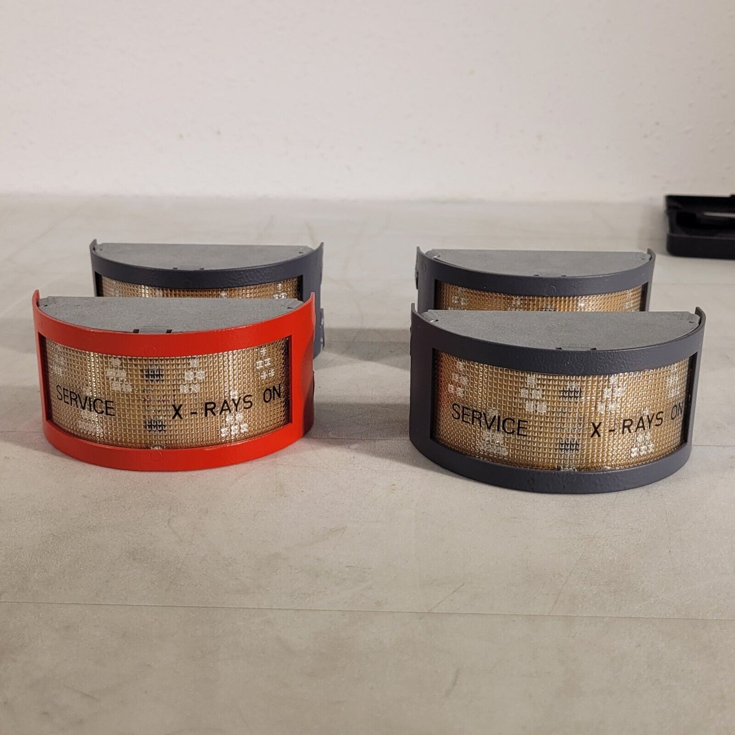 Lot Of 4 Bruker Service Ray On Light Indicator From Bruker D8 XRD Warning Prop