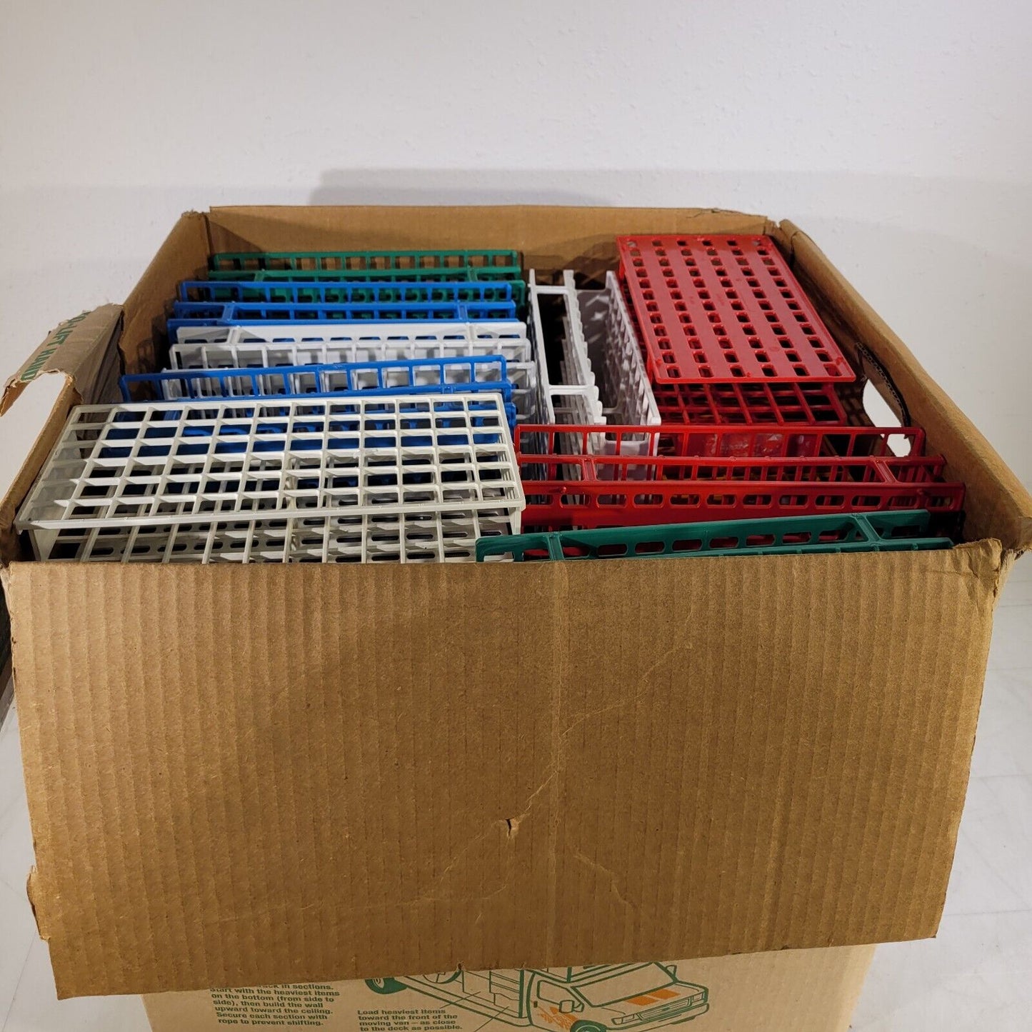 Lot Of Nalgene Plastic Sample Vial Tube Racks 30 Racks Holding 72, 5 Holding 36