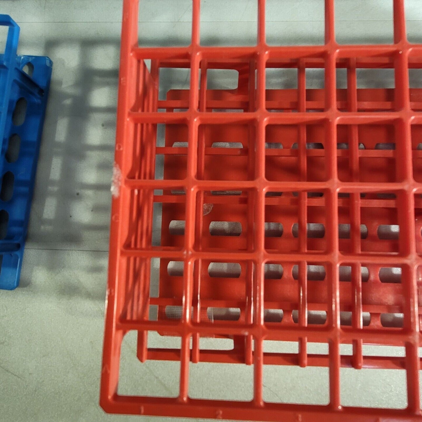 Lot Of Nalgene Plastic Sample Vial Tube Racks 30 Racks Holding 72, 5 Holding 36
