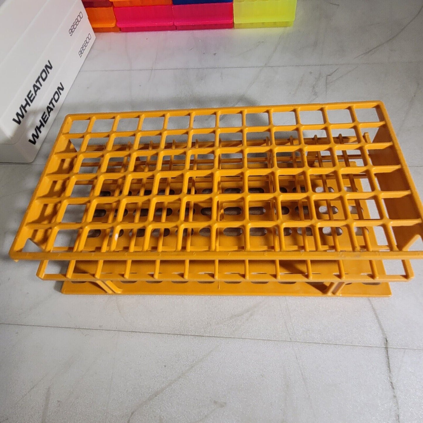 Lot Of Plastic Tube Vial Sample Racks Various Sizes And Types Organizer