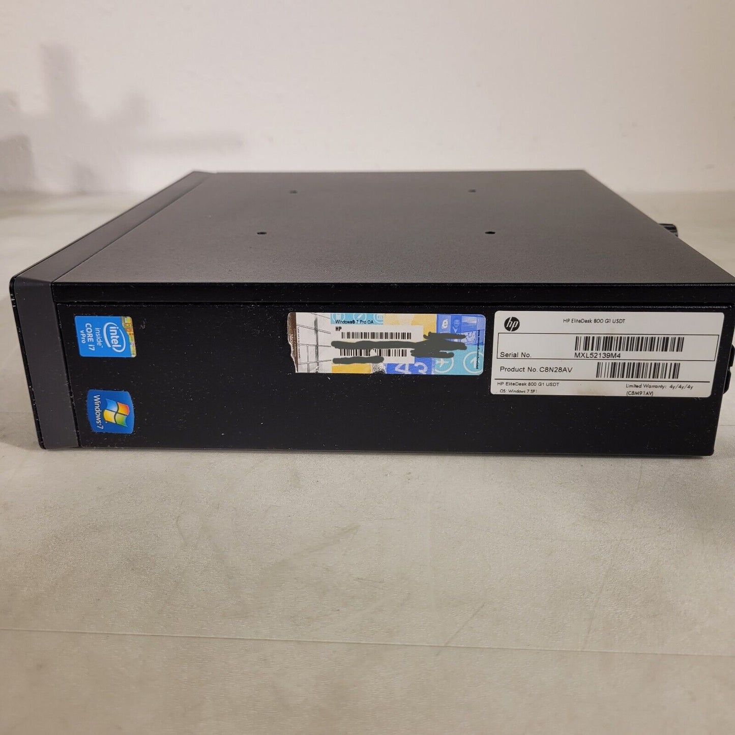 HP EliteDesk 800 G1 USDT Desktop 3.2Ghz CPU 8GB Ram 250GB HDD Windows 7