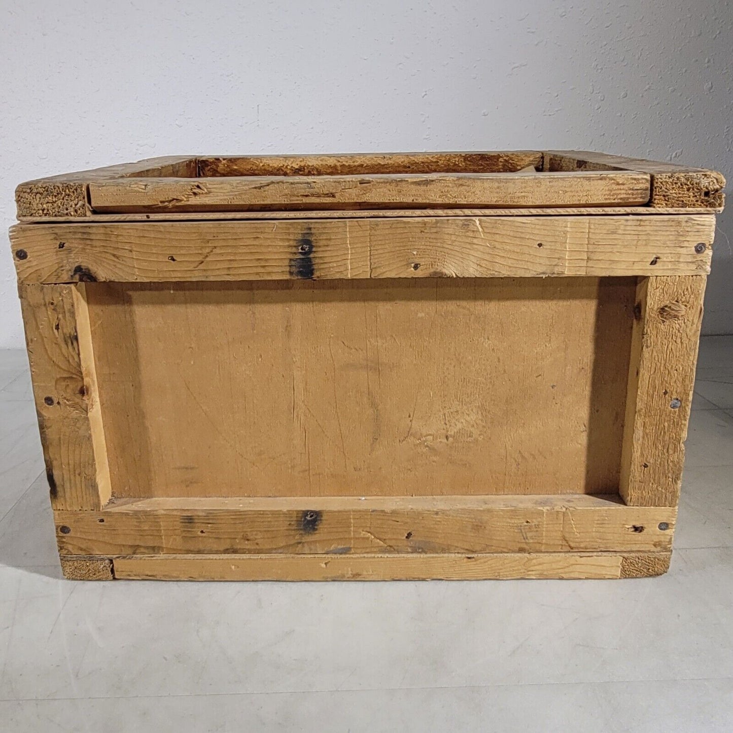 Vintage Wooden Crate 14.5"X11.25"X8. 75" Interior Dimensions