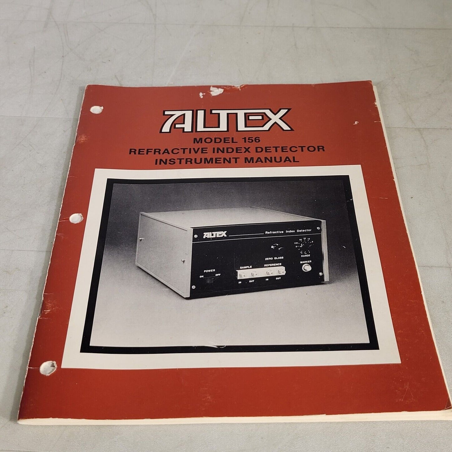 Vintage Altex 156 Refractive Index Detector Instrument Manual Paper Hard Copy