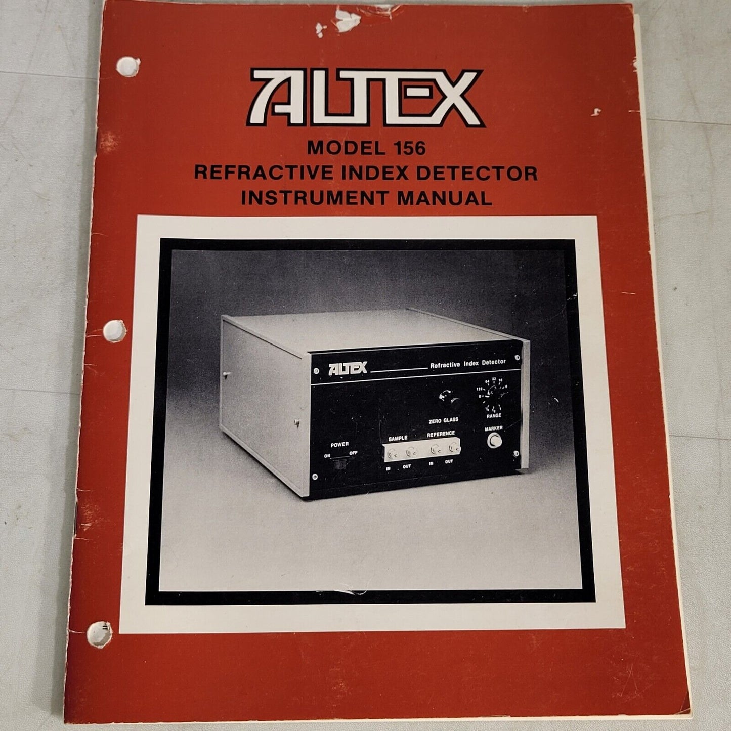 Vintage Altex 156 Refractive Index Detector Instrument Manual Paper Hard Copy