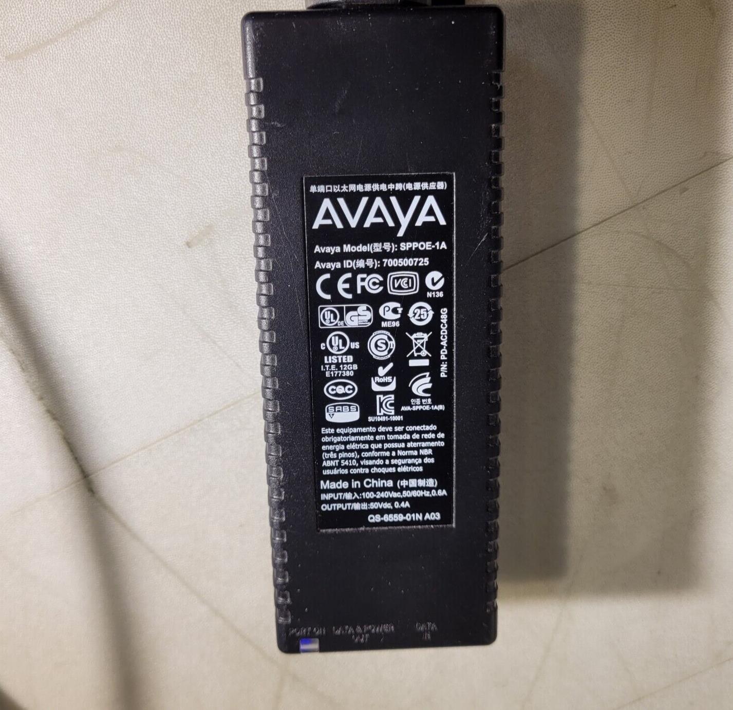 Avaya SPPOE-1A POE Power Over Ethernet Injector Power Supply 700500725