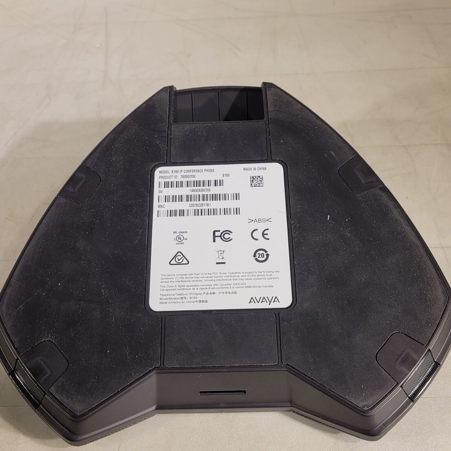 Avaya B189 IP Conference Phones 700503700 For Parts- Admin Code Unknown