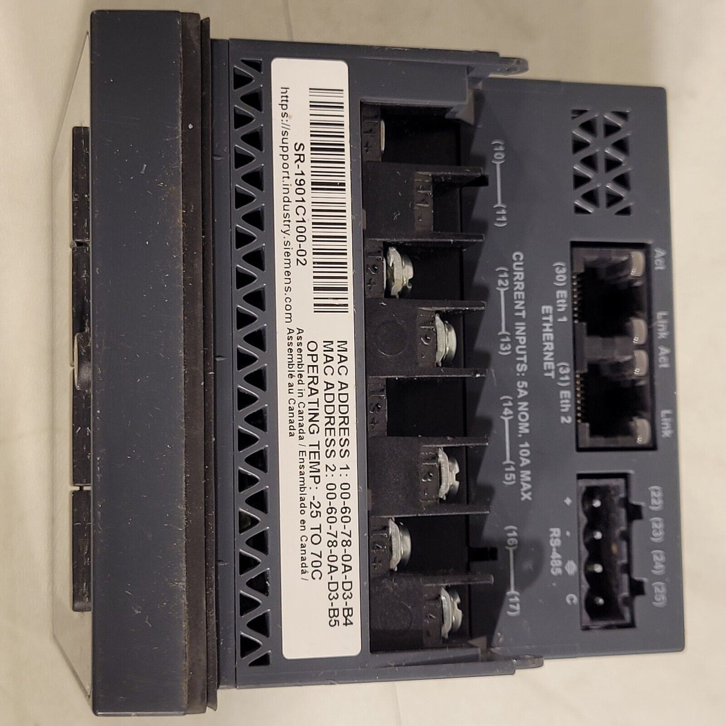 Siemens 9410 Integrated LCD Metering Device Control Screen SR-1902A084-02