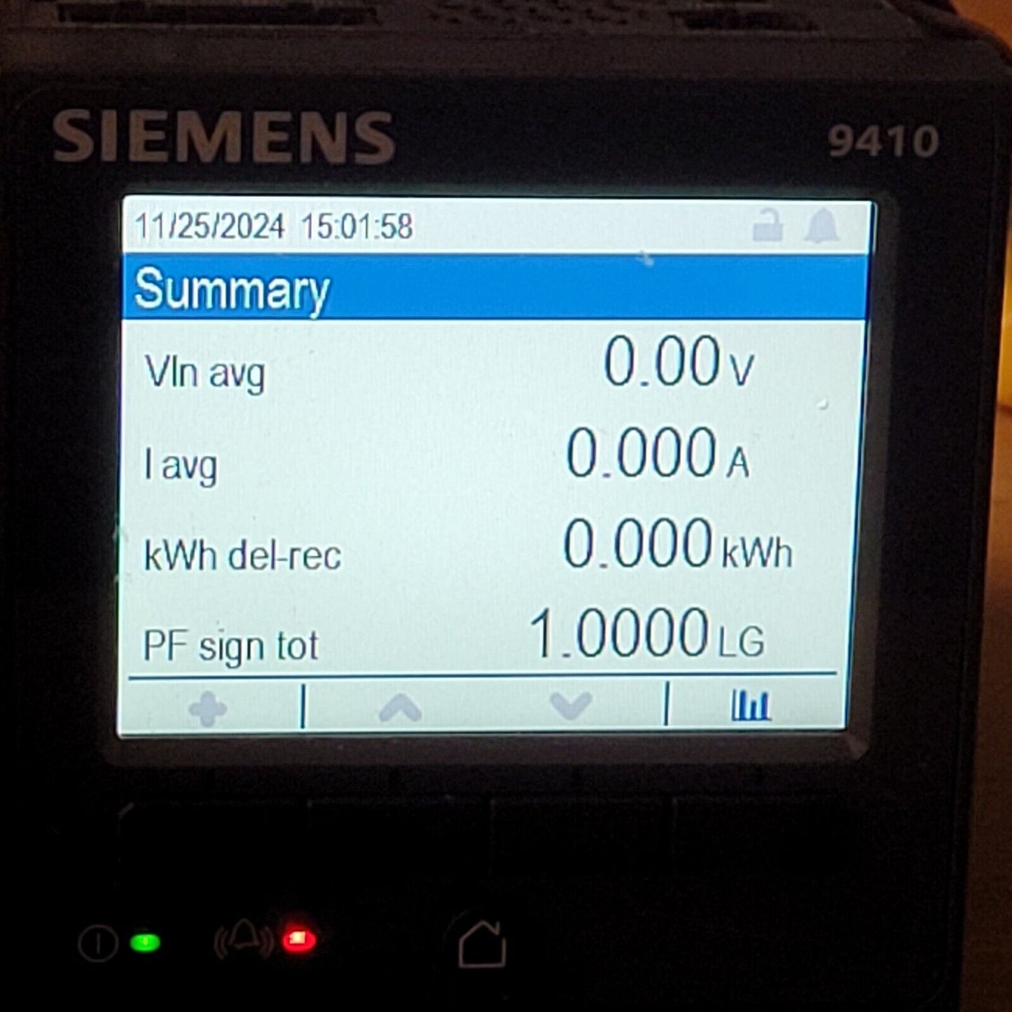Siemens 9410 Integrated LCD Metering Device Control Screen SR-1902A084-02