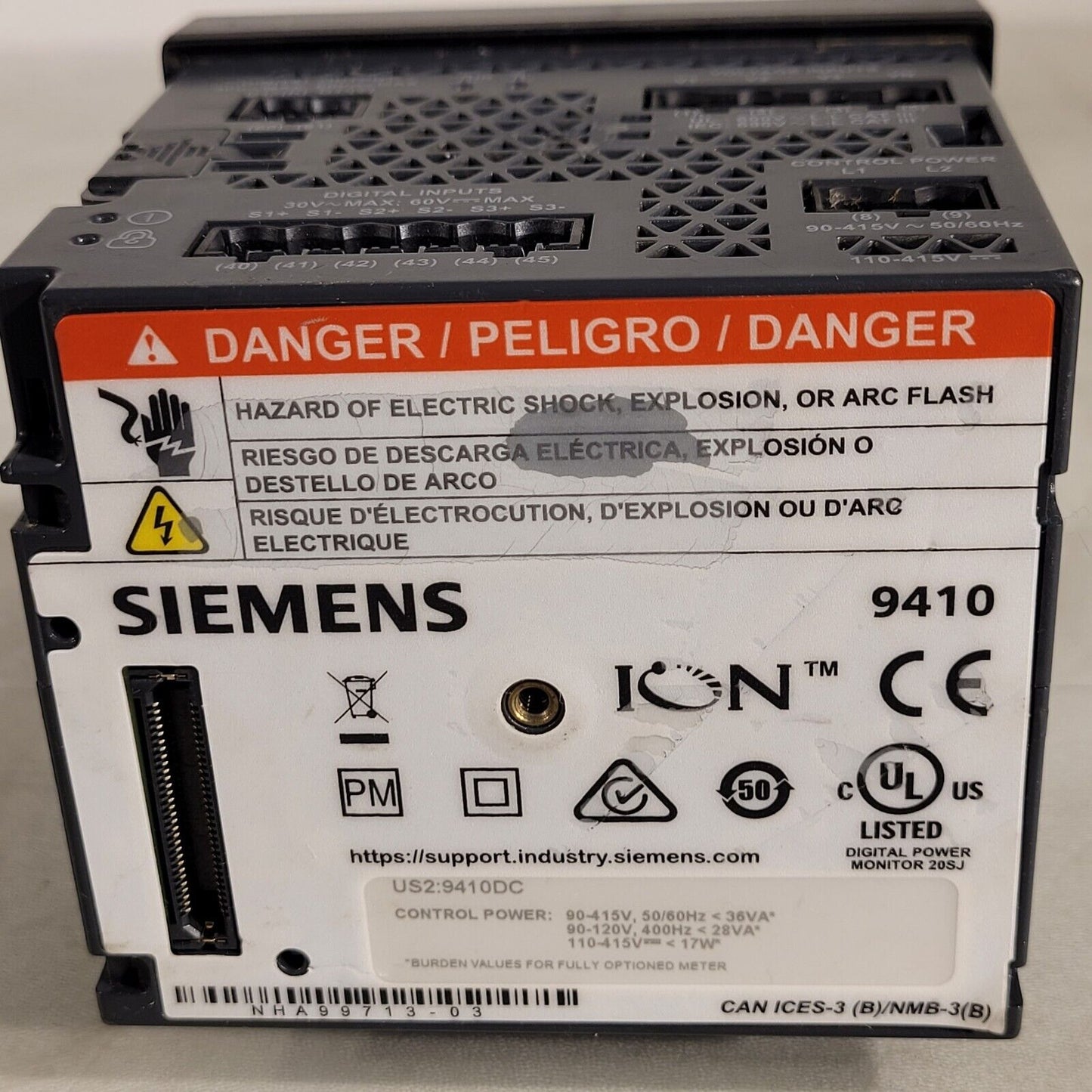 Siemens 9410 Integrated LCD Metering Device Control Screen SR-1902A084-02
