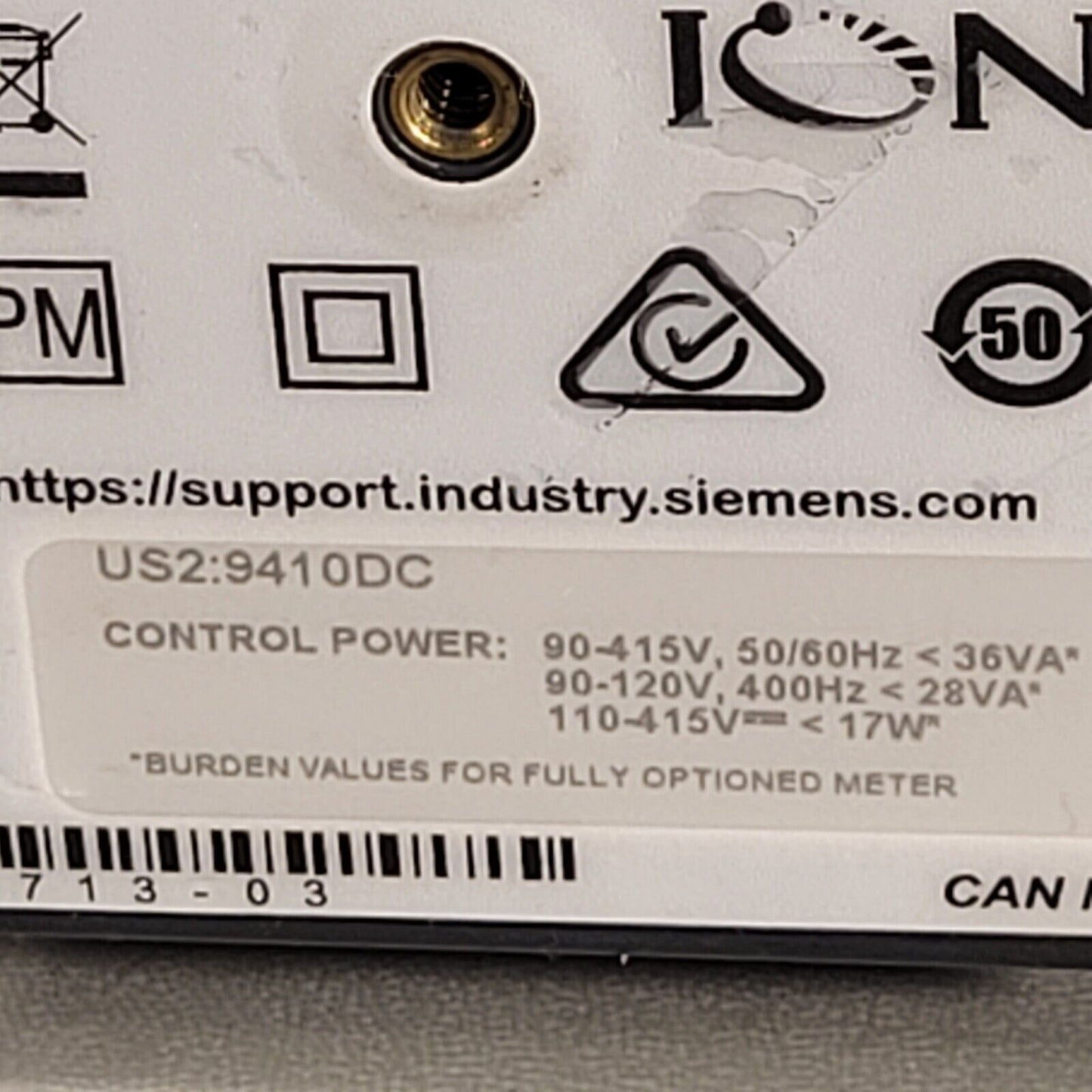 Siemens 9410 Integrated LCD Metering Device Control Screen SR-1902A084-02