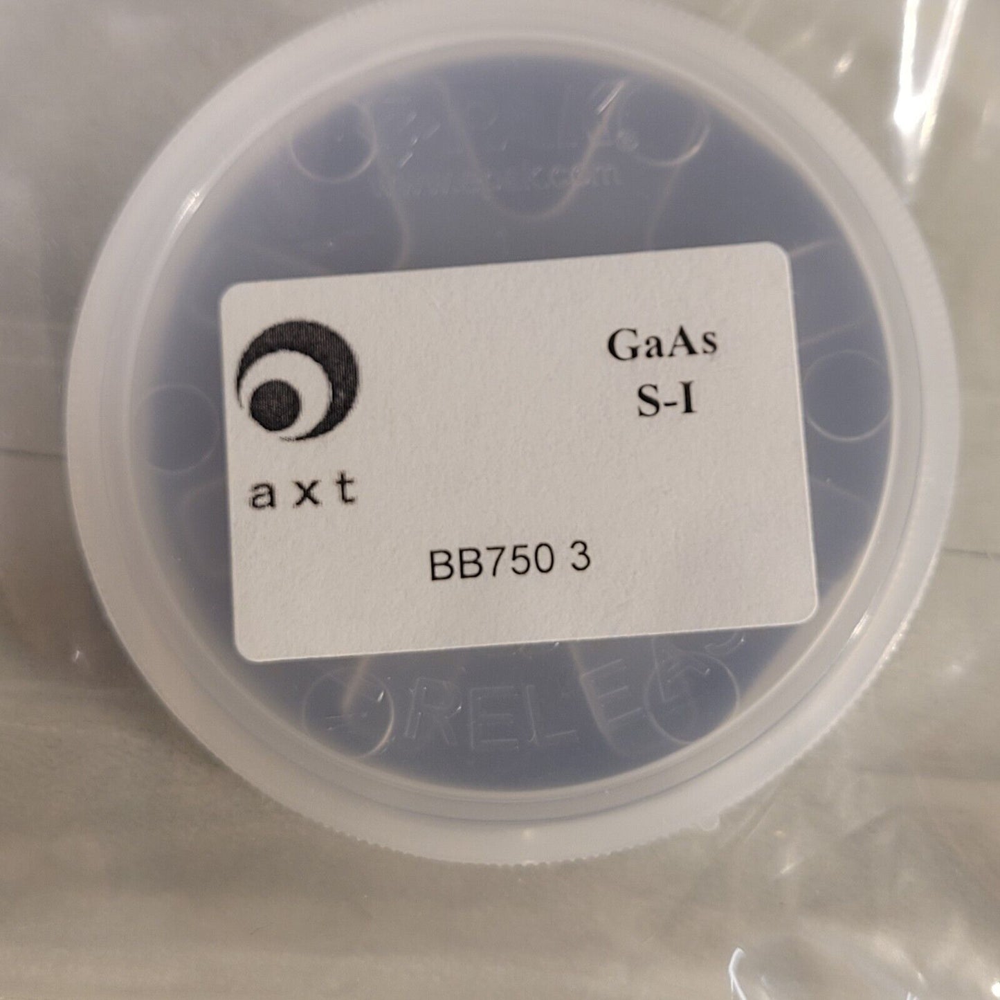 Axt Semiconductor BB750 3 GaAs S-I 50mm 5cm 2" Wafer Chip Disc Material
