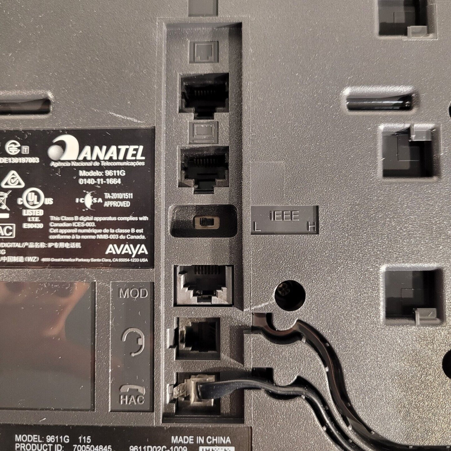 Avaya 9611G IP Deskphone For Parts Admin Code Unknown Color Display