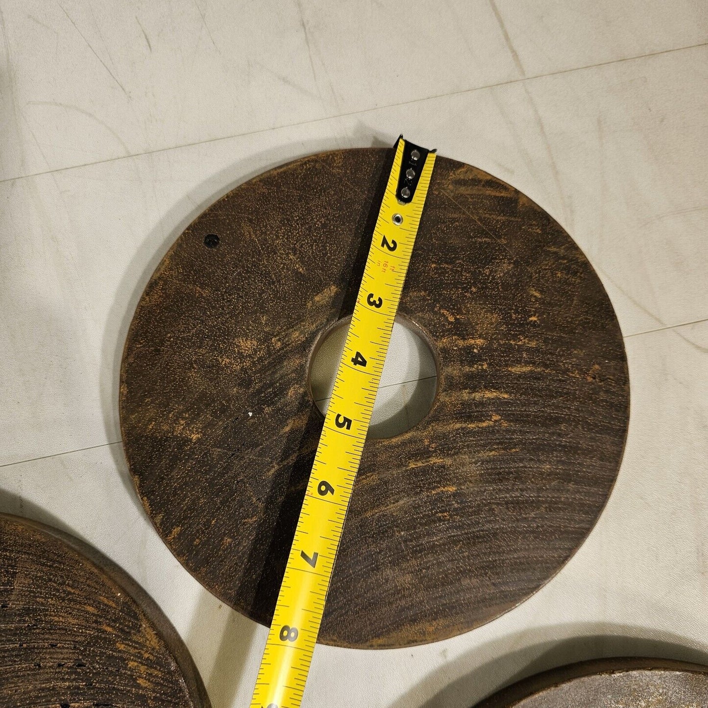 Vintage Set Of 3 Olympic Barbell 2" Cast Iron 2x 10lb 1x 5lb Pre