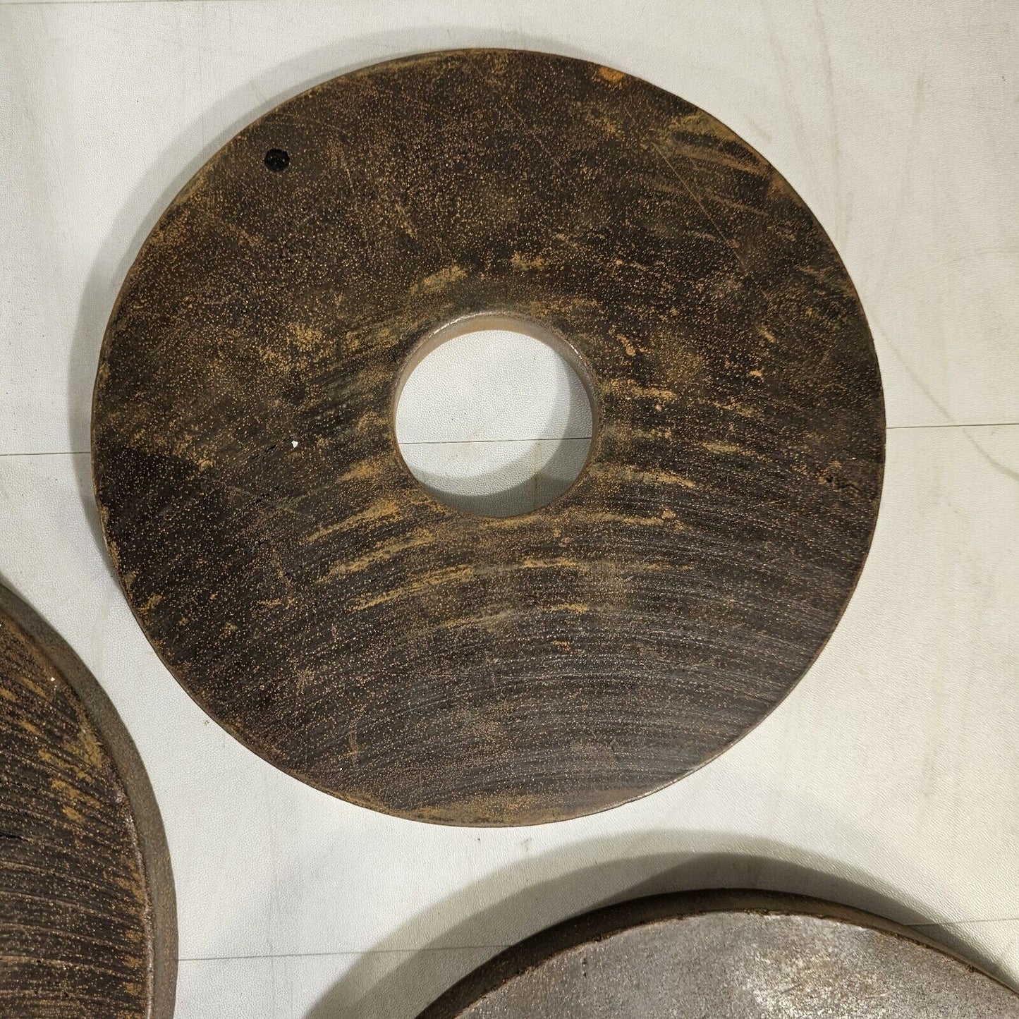 Vintage Set Of 3 Olympic Barbell 2" Cast Iron 2x 10lb 1x 5lb Pre