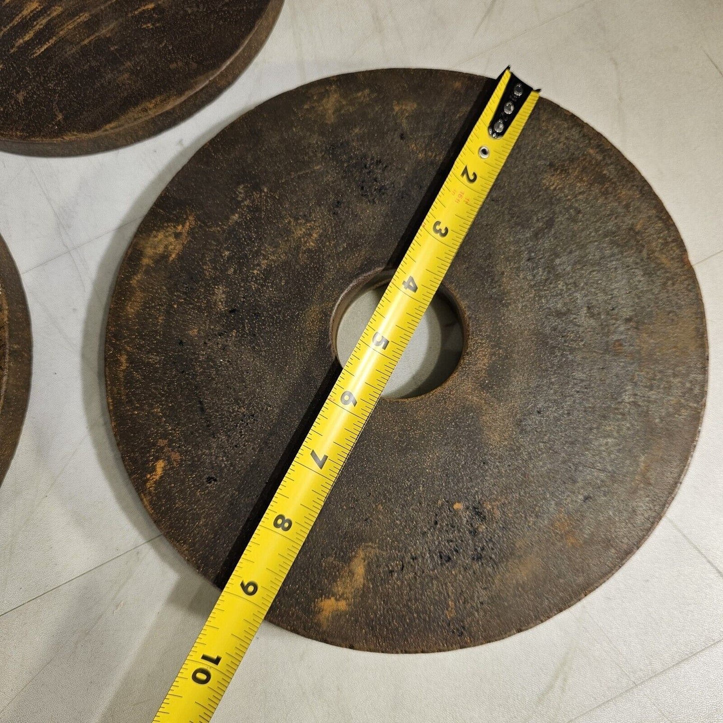 Vintage Set Of 3 Olympic Barbell 2" Cast Iron 2x 10lb 1x 5lb Pre