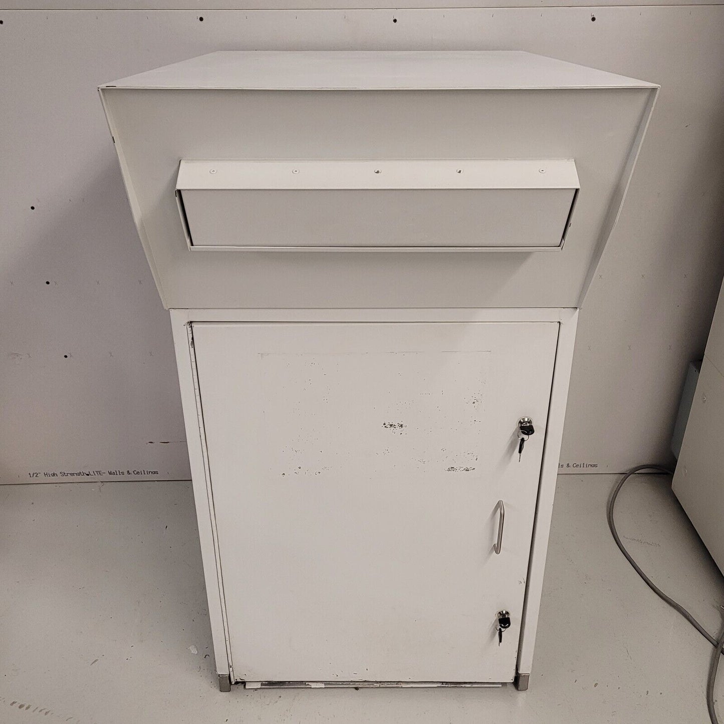 Outdoor Book Return Bin Mail Chute Metal Drop Box for Library New Locks And Keys