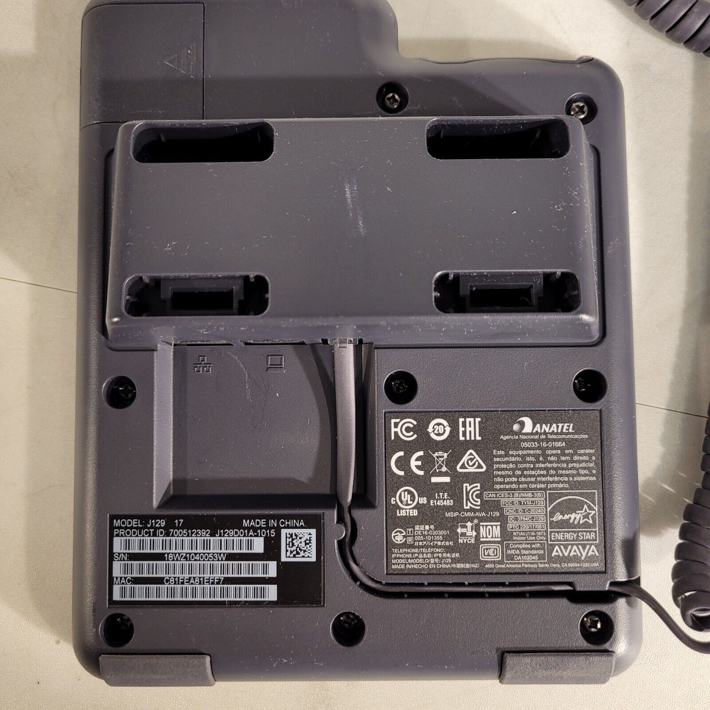 Avaya J129 IP SIP Deskphone - Admin Code Unknown