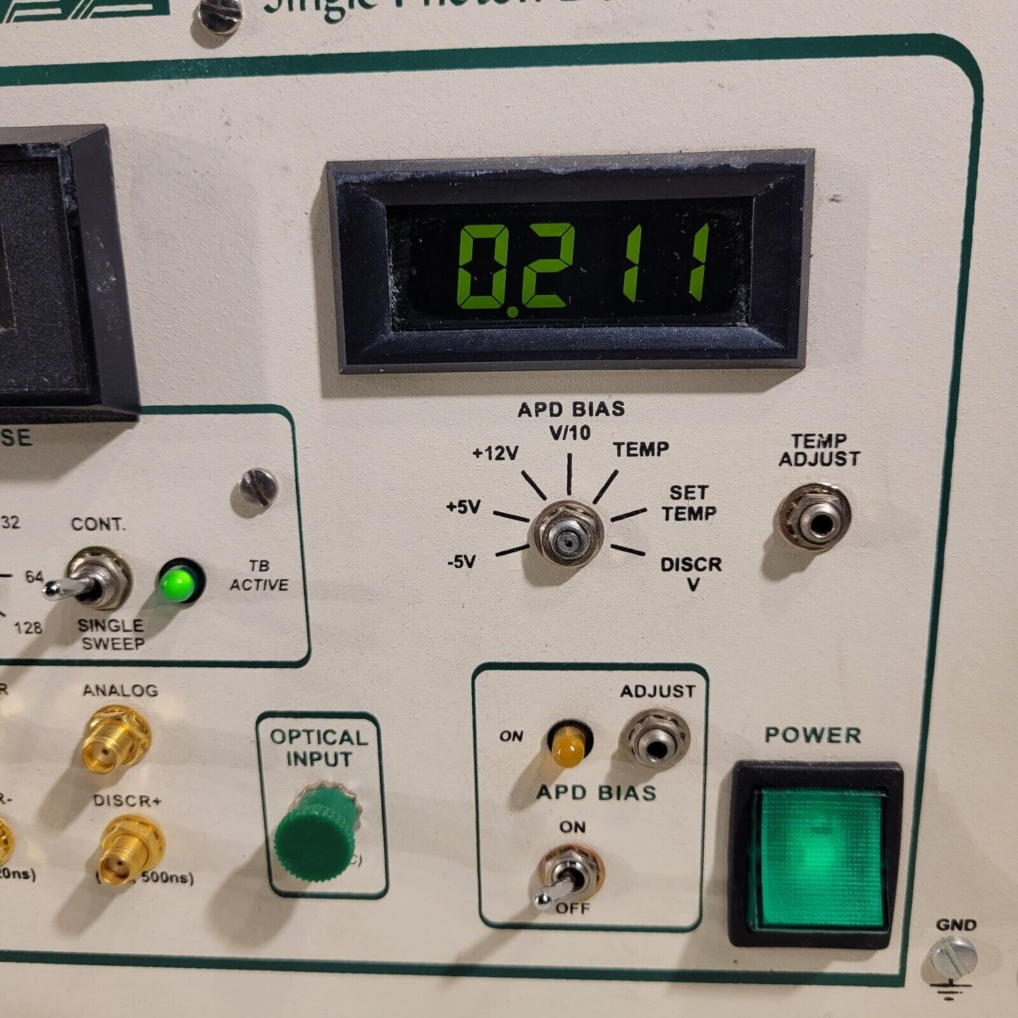 IBM Almaden Single Photon Detector- Missing 3 Knobs And 2 Switches Bent