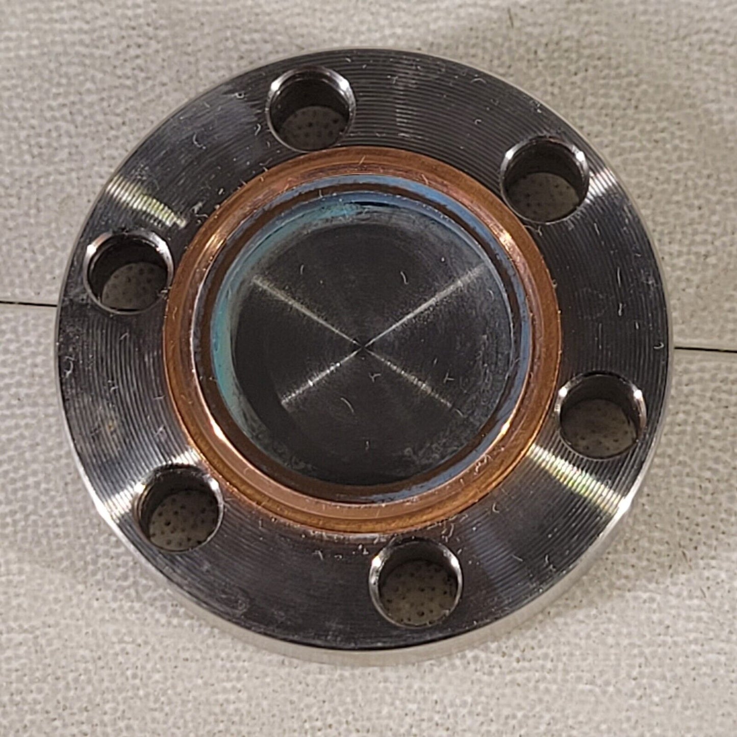 MDC CF 1.33" DN16CF Conflat Blank Flange High Vacuum SS Knife Edge Good