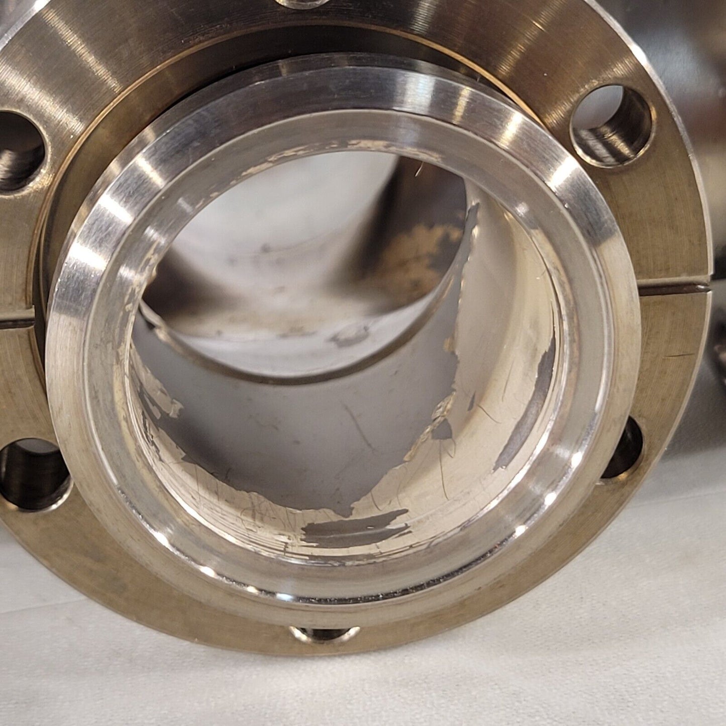 2.75" Conflat DN35CF 5-Way Cross Connector 3 Flanges Rotatable 2 Fixed SS