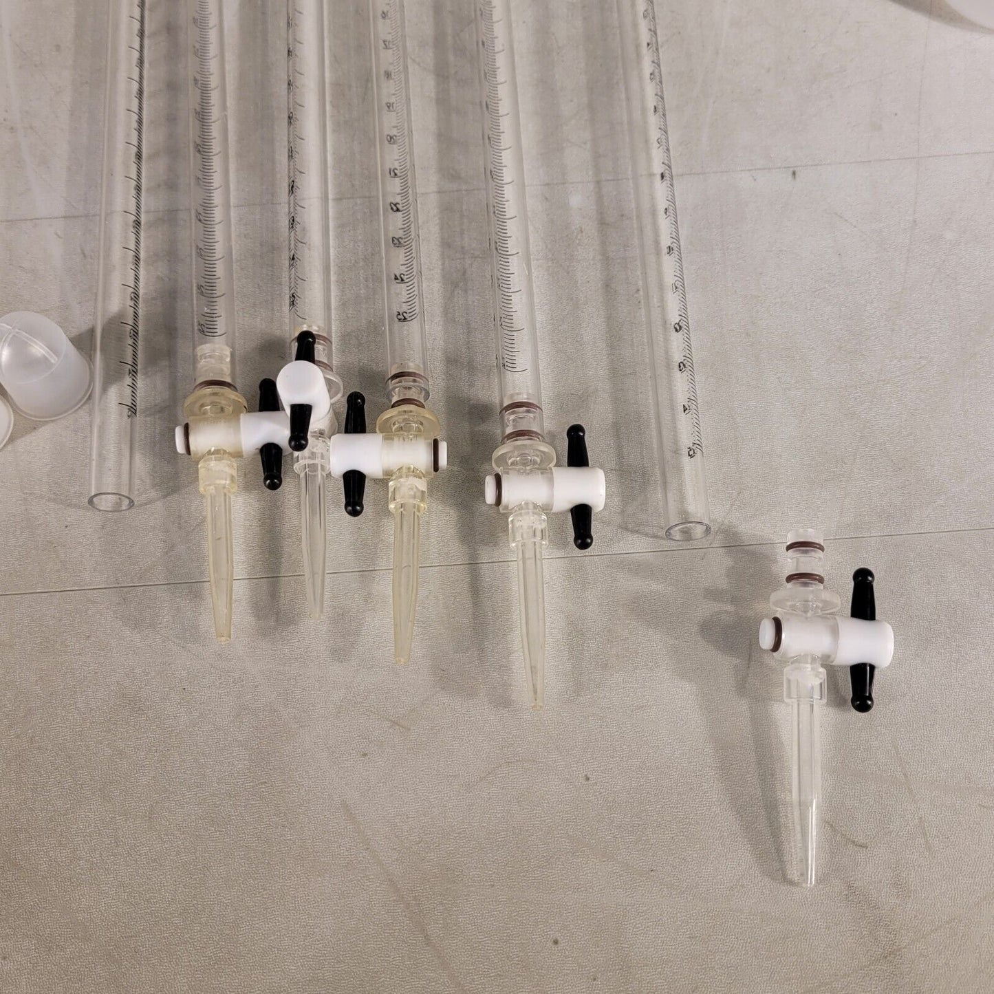 Thermo Scientific 3640-0025 Lot of 5, Used Break-Resistant Self-Zeroing Burets