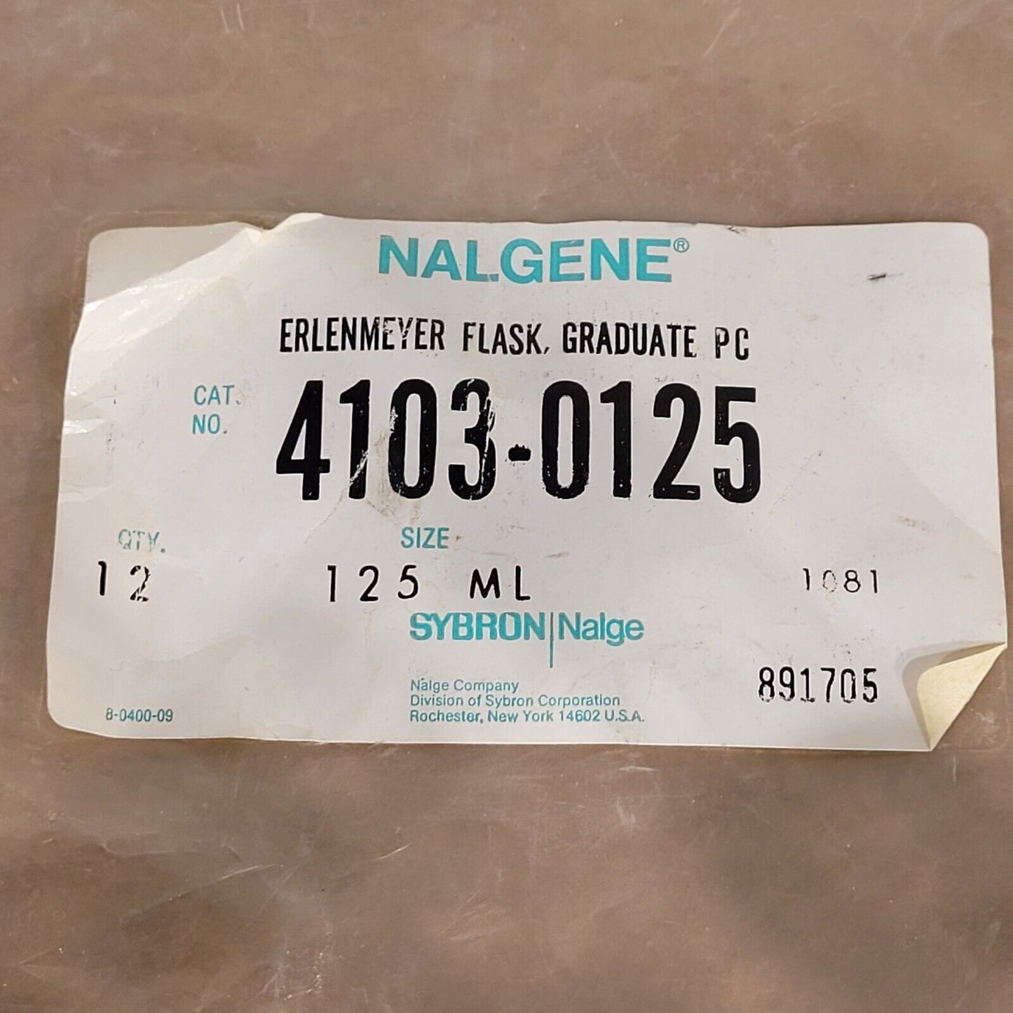 Lot Of 10 Nalgene 4103-0125 Erlenmeyer Flask 125ml Graduate PC Plastic