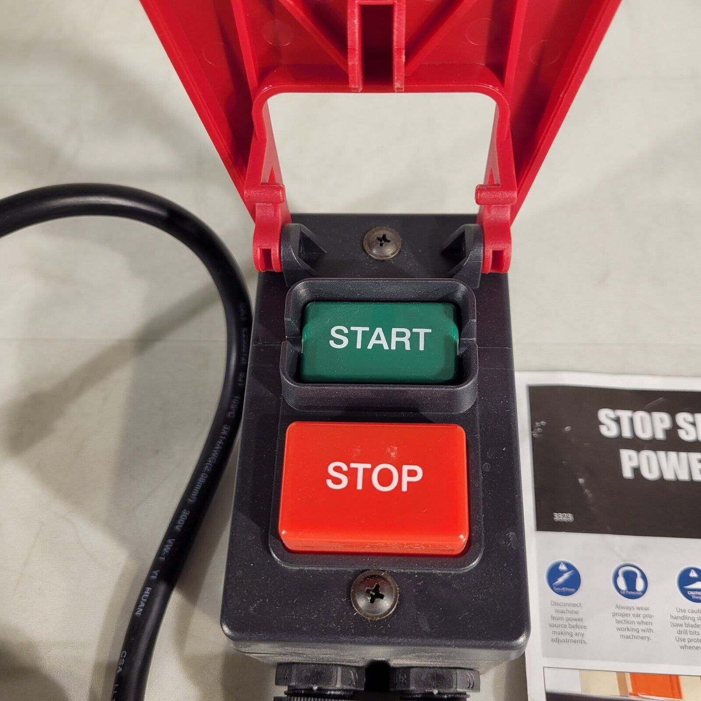 Fulton Emergency Stop Sign Paddle Power Switch Plug-In