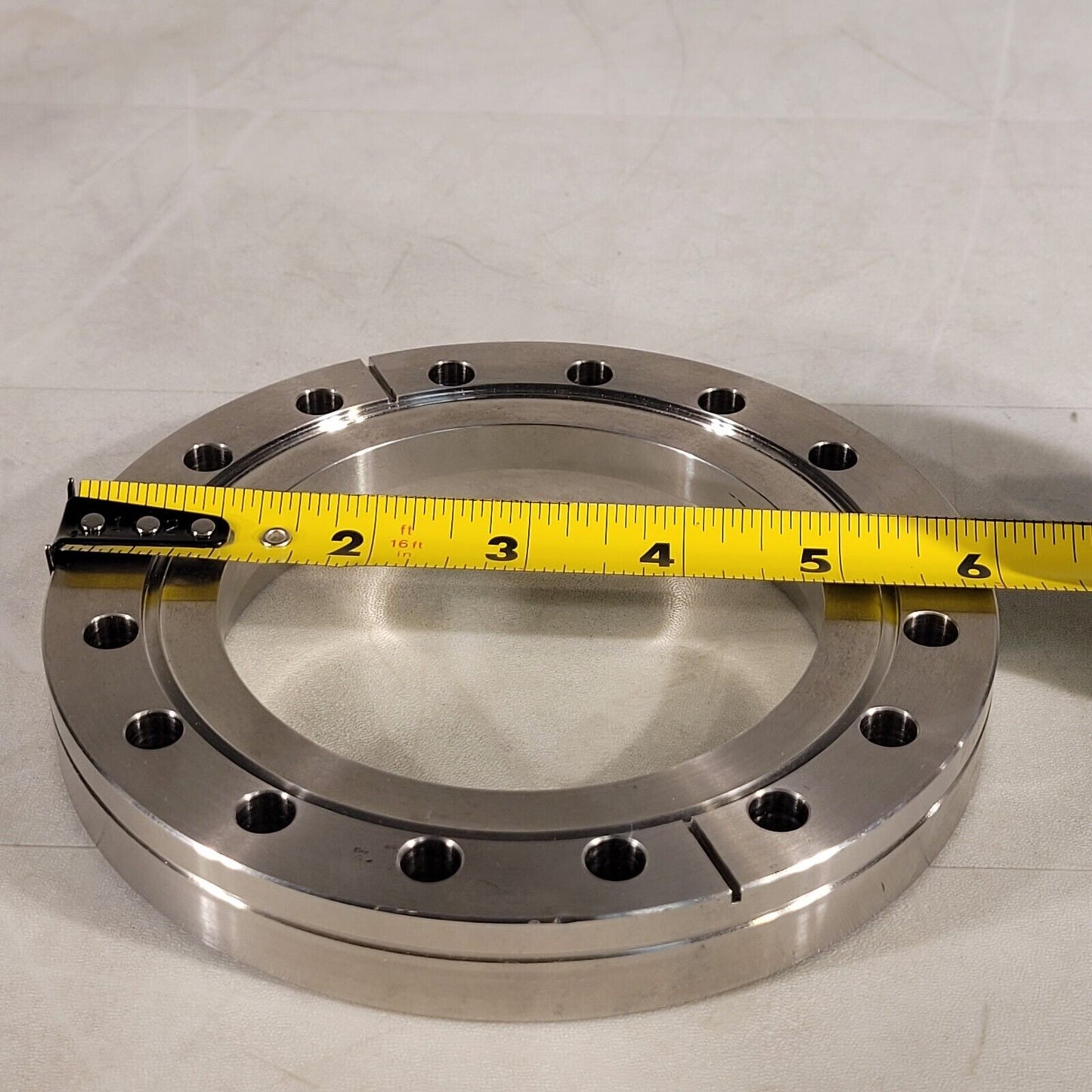 6" DN100CF Conflat Bored Weld Flange 4" Bore High Vacuum Stainless Steel