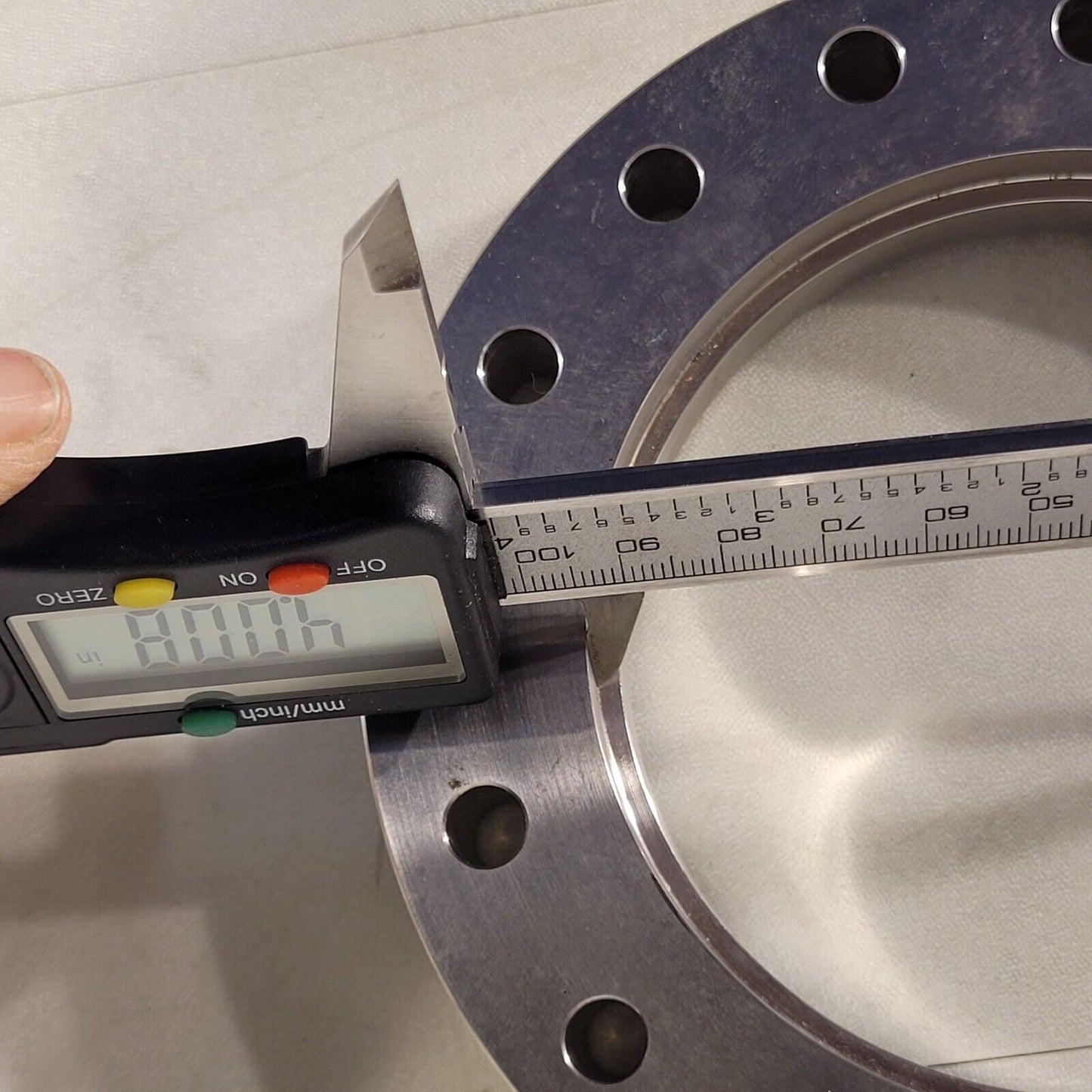 6" DN100CF Conflat Bored Weld Flange 4" Bore High Vacuum Stainless Steel