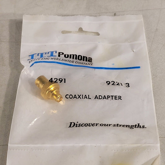 ITT Pomona 4291 9221 3 Coaxial Adapter SMA To BNC