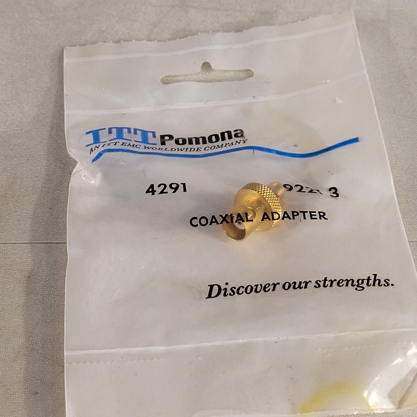 ITT Pomona 4291 9221 3 Coaxial Adapter SMA To BNC