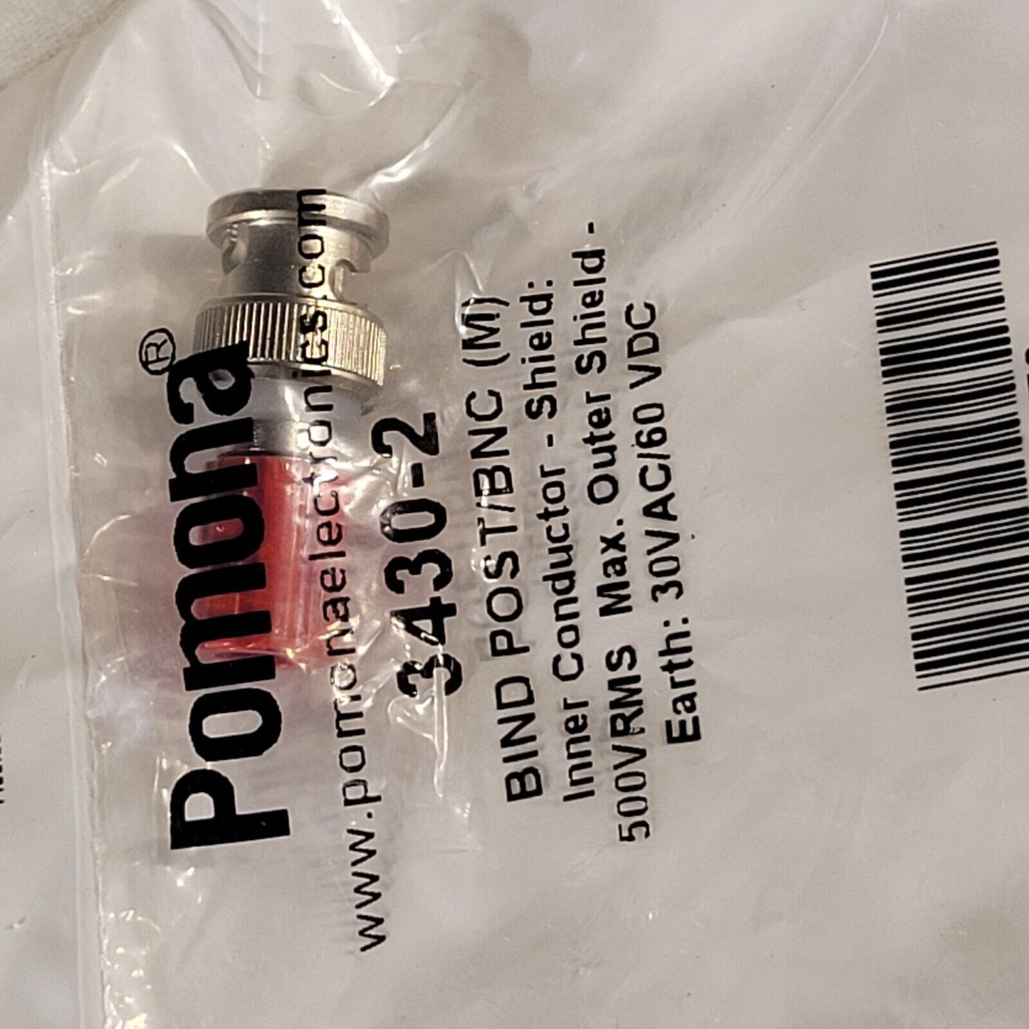 Pomoma 3430-2 Red Bind Post BNC To Banana Plug 1929178