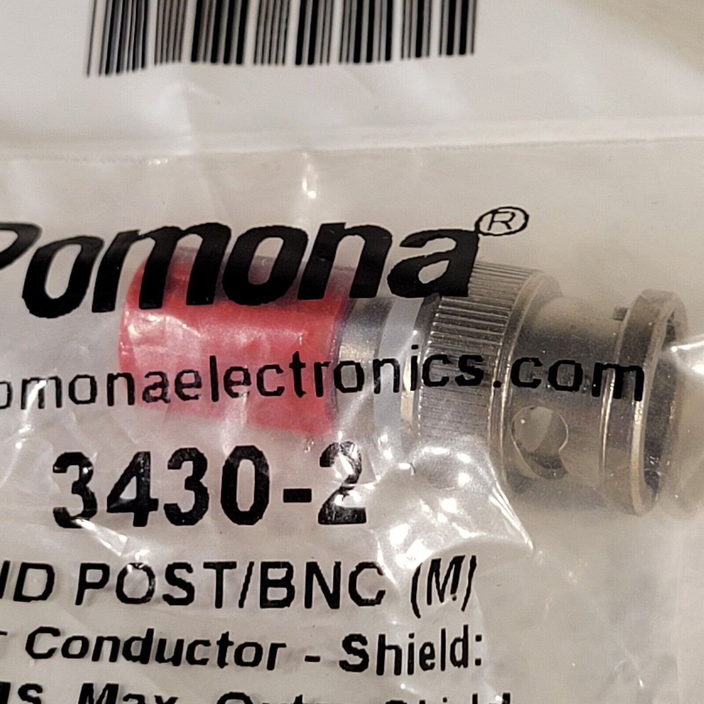 Pomoma 3430-2 Red Bind Post BNC To Banana Plug 1929178