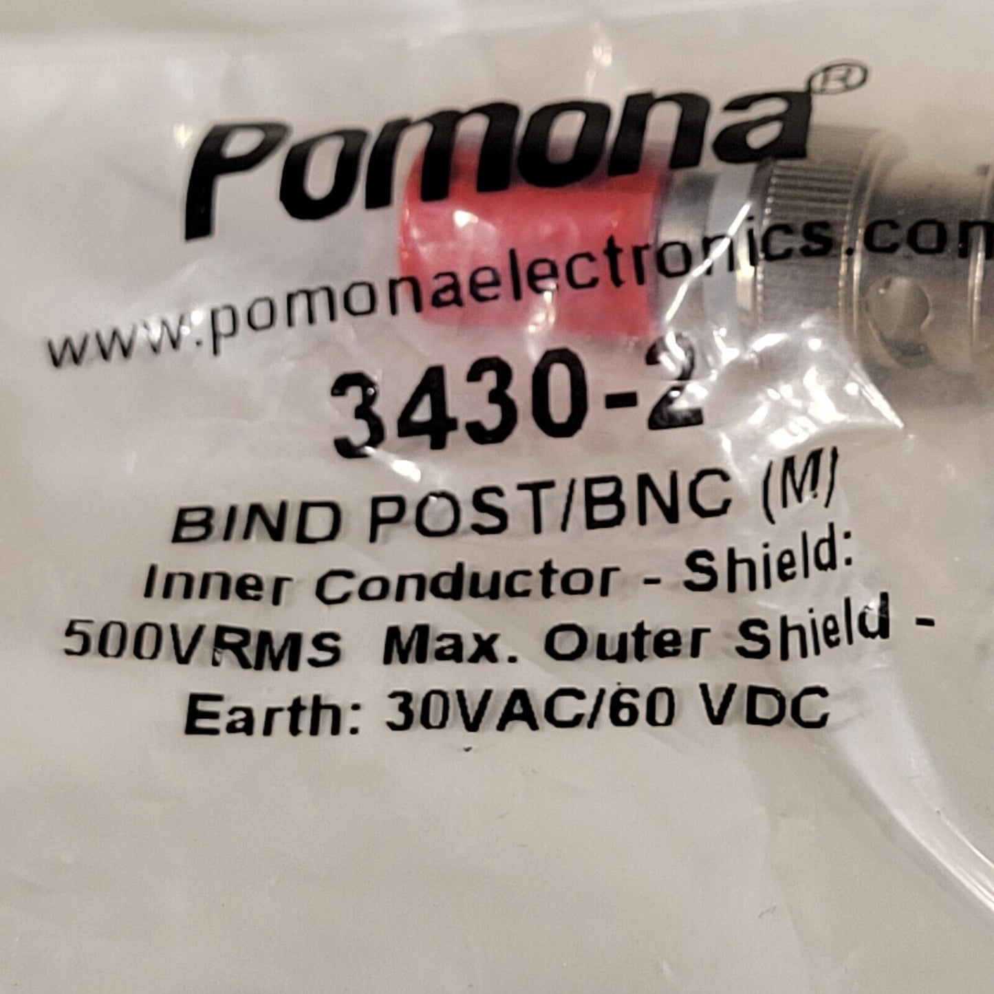 Pomoma 3430-2 Red Bind Post BNC To Banana Plug 1929178