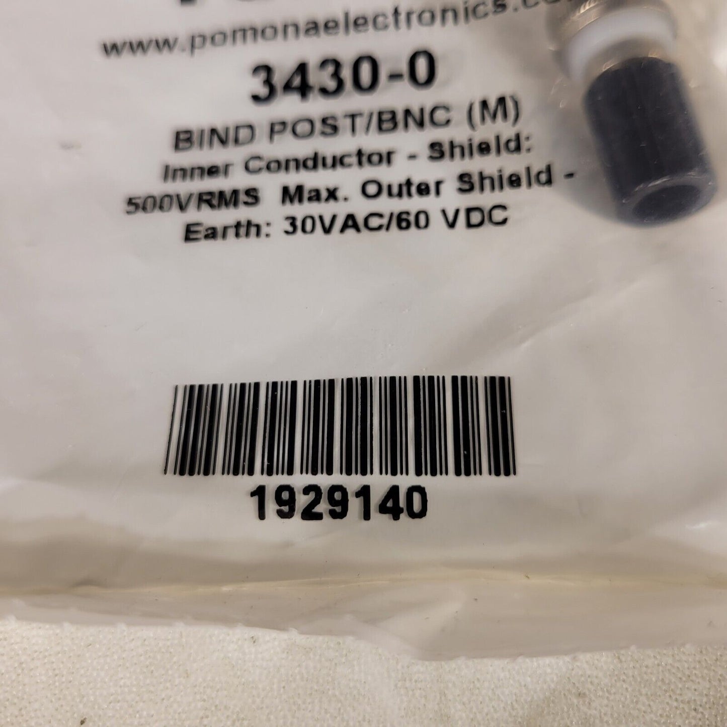 Pomoma 3430-0 Black Bind Post BNC To Banana Plug 1929140