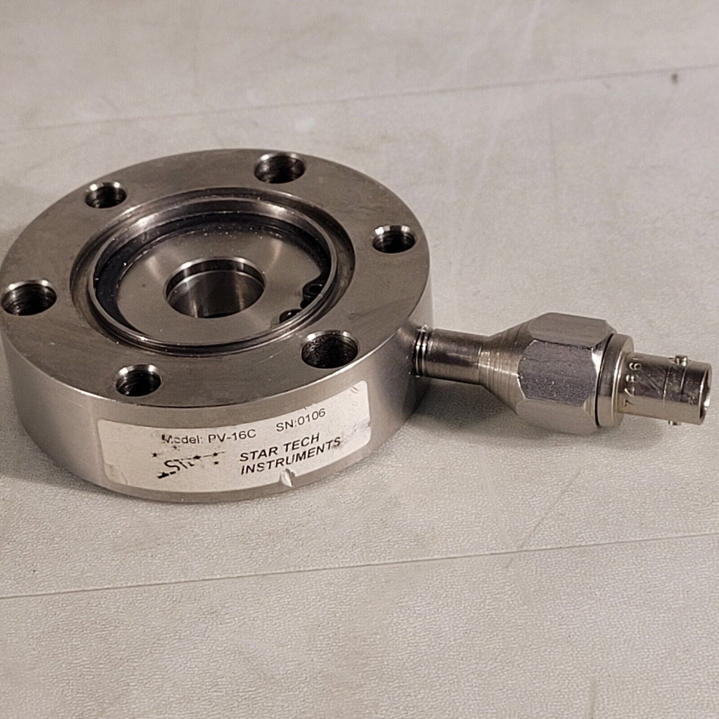 Star Tech PV-16C Cylinder Pressure Sensor BNC Connector Load Cell