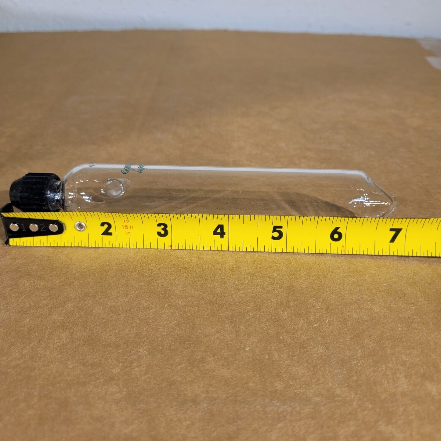 Chemglass 9 Airfree Reservoir Schlenk Glass Tube w/ Cap