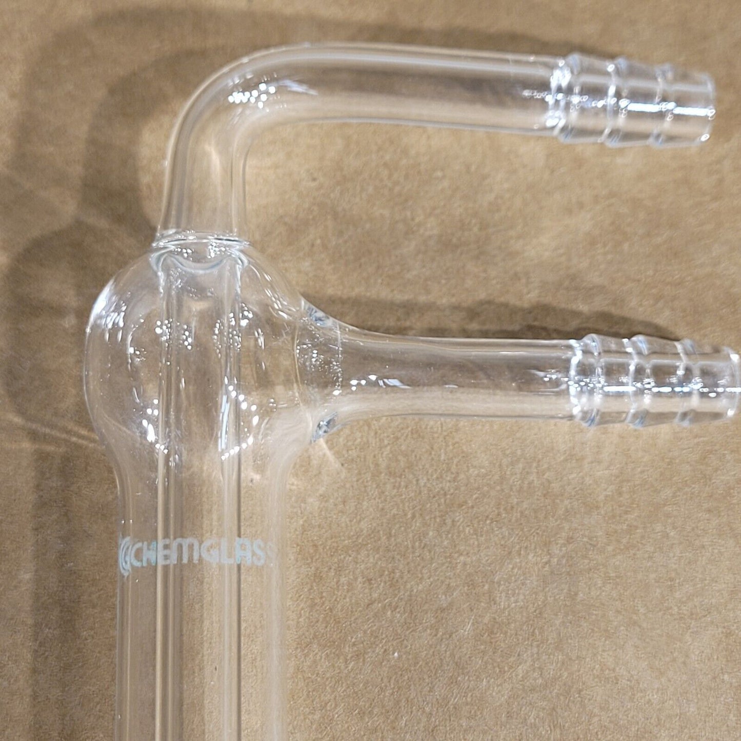 Chemglass Laboratory Chemical Bubbler 10" Glassware Schlenk Pyrex
