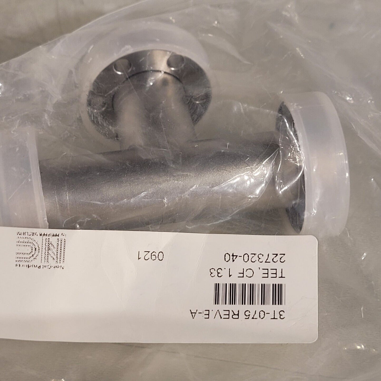 Nor-Cal NC 227320-40 1.33" CF Conflat DN16CF Tee High Vacuum 3T-075 Rev.E-A