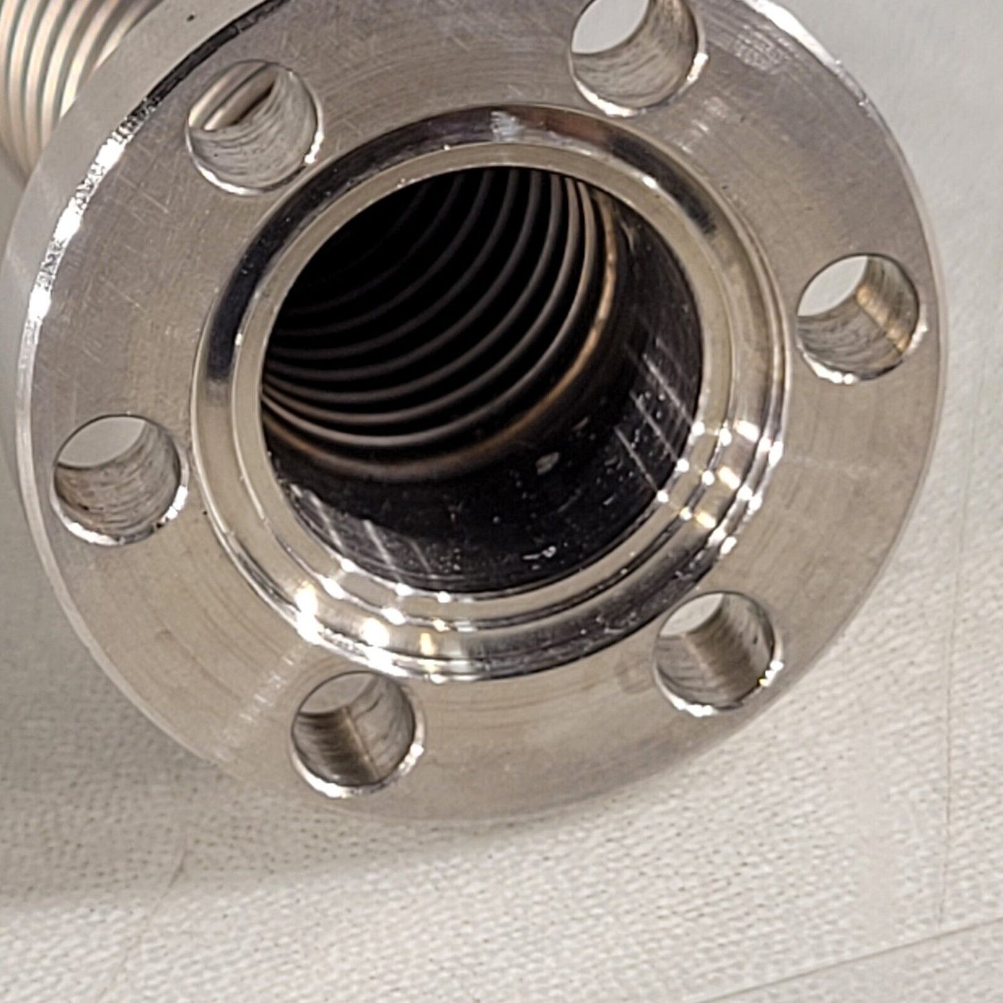 Varian 1.33" CF Conflat DN16CF Flexable Bellows Tube 9.5" Length SS High Vacuum
