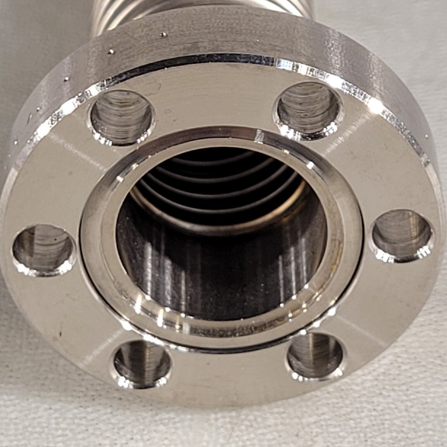 Varian 1.33" CF Conflat DN16CF Flexable Bellows Tube 9.5" Length SS High Vacuum