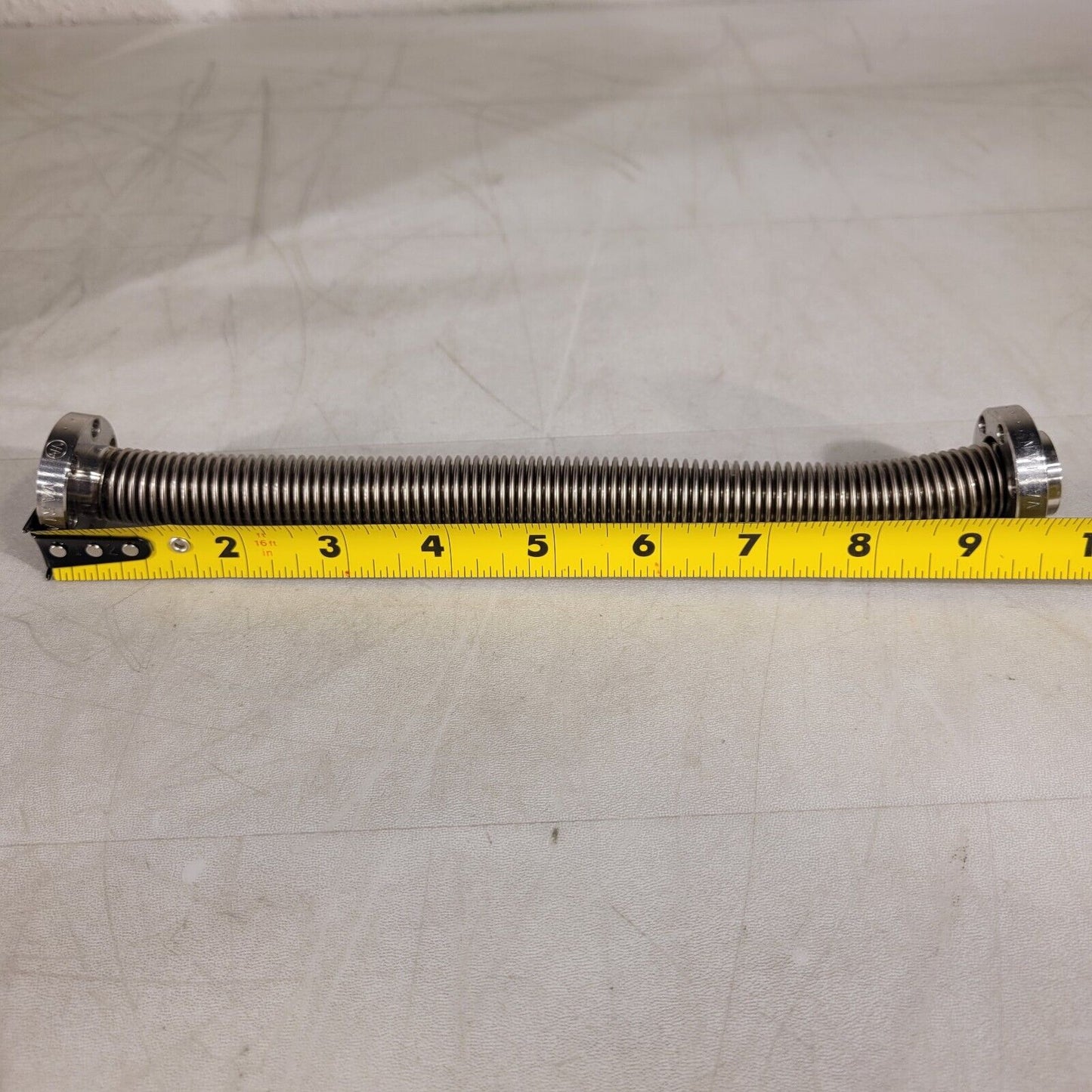 Varian 1.33" CF Conflat DN16CF Flexable Bellows Tube 9.5" Length SS High Vacuum