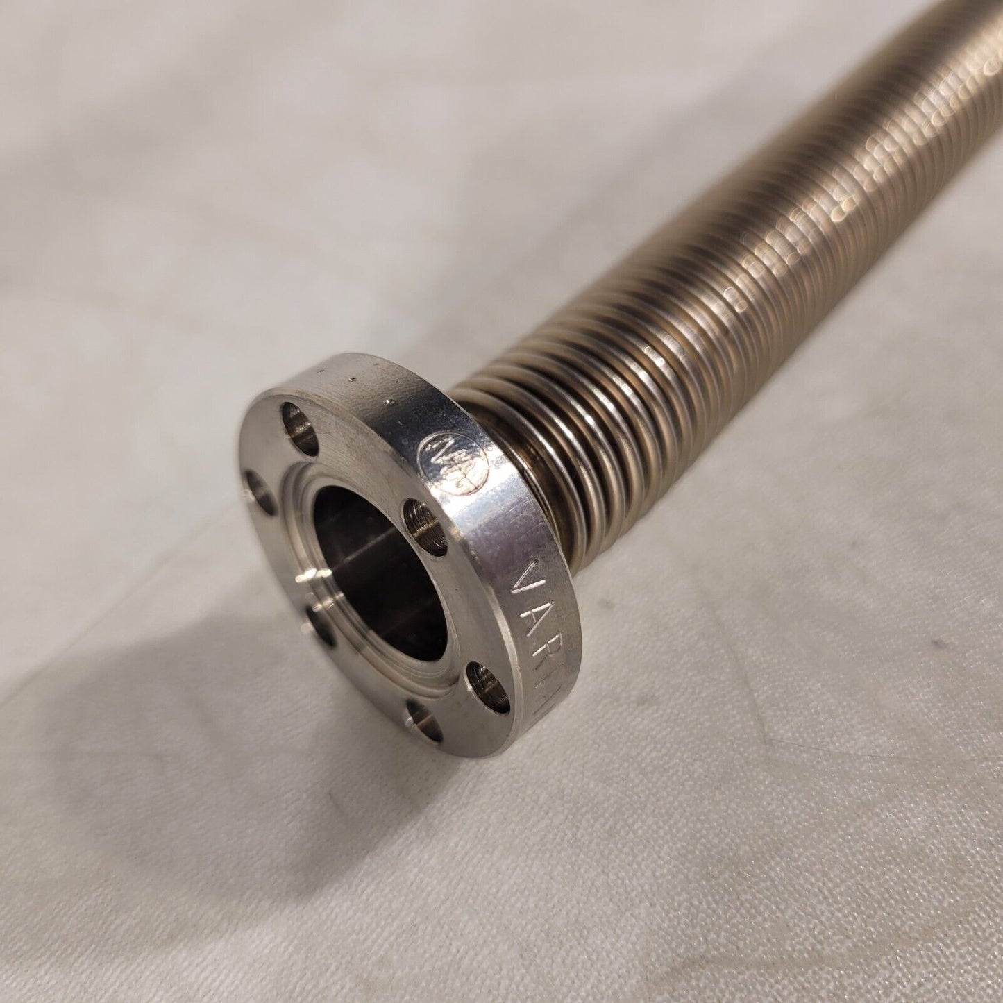 Varian 1.33" CF Conflat DN16CF Flexable Bellows Tube 9.5" Length SS High Vacuum