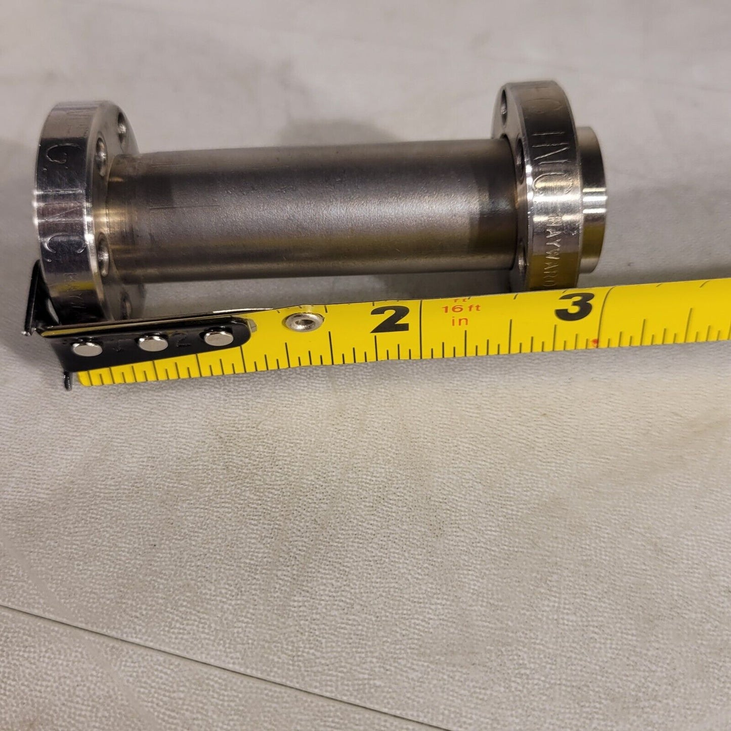 MCD 1.33" CF Conflat DN16CF Full Nipple High Vacuum Rotatable To Fixed Flange 3"
