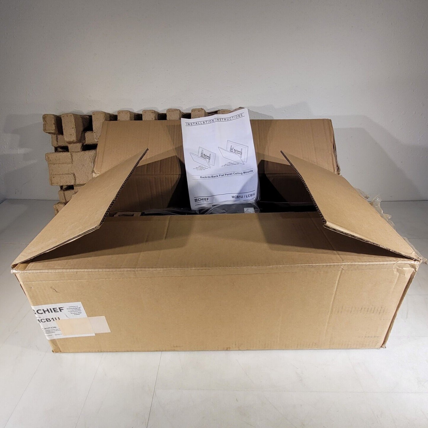 Chief MCB1U Back To Back Flat Panel Ceiling Mounts Black New Open Box