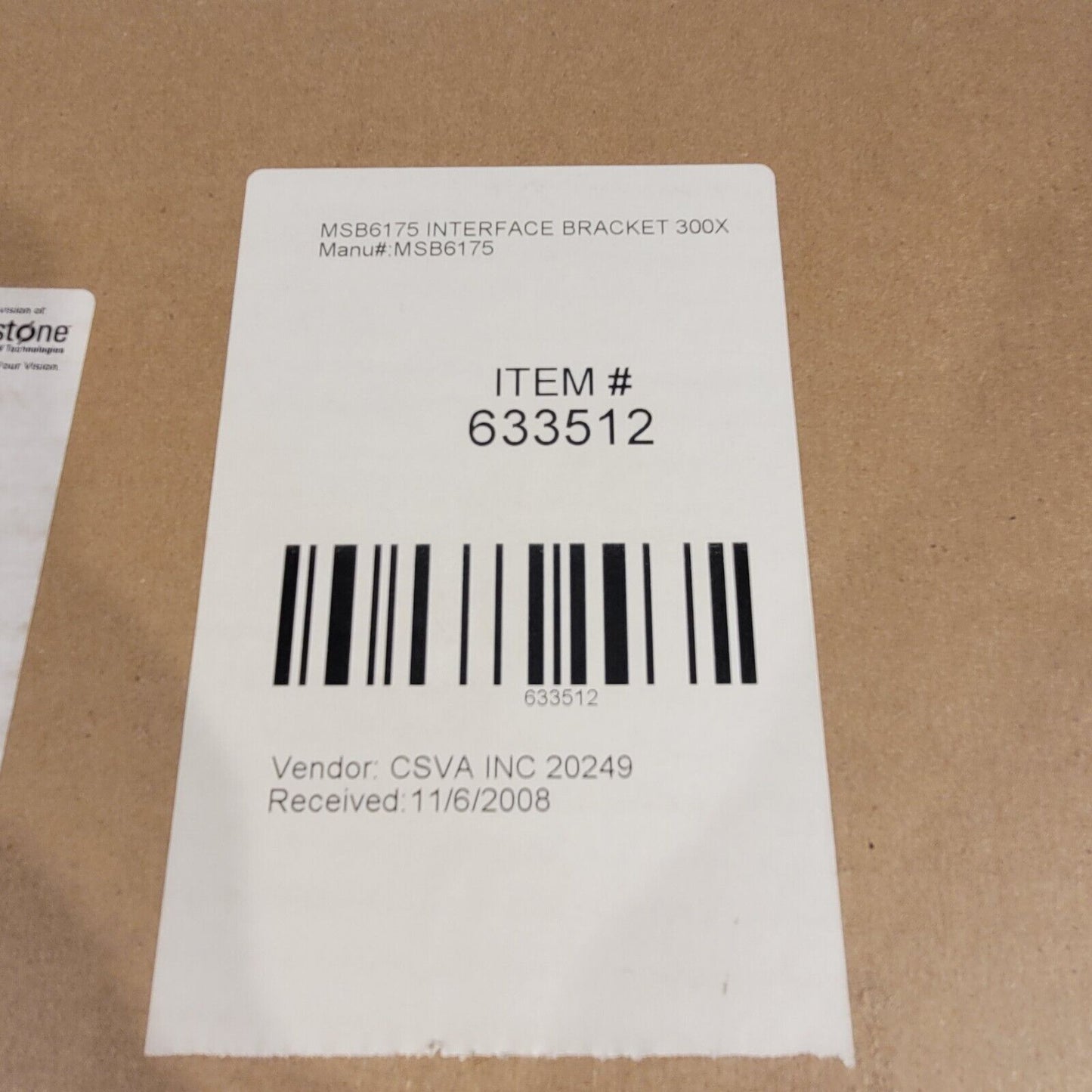 Chief MSB6175 Custom Interface Bracket for Chief Wall Mounts, Stands or Carts
