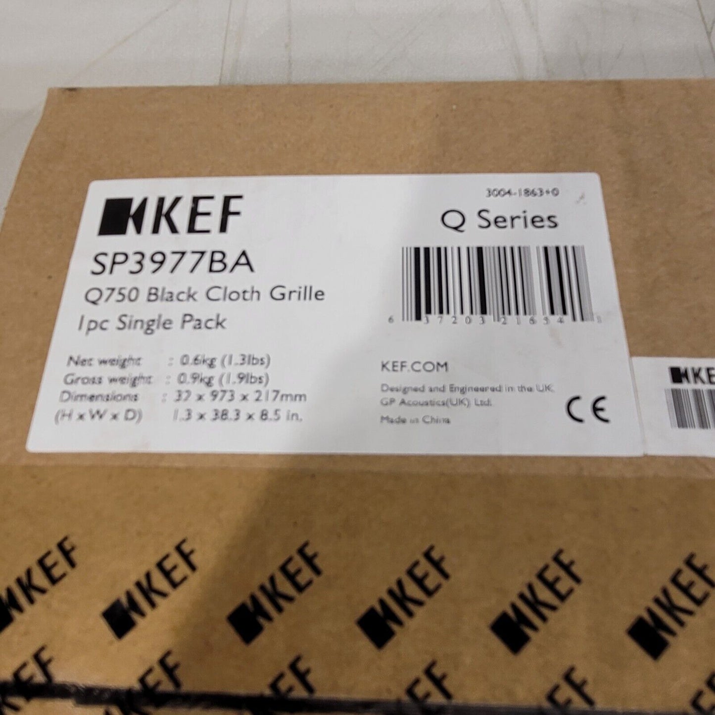 KEF SP3977BA Q750 Black Cloth Grille Single Pack